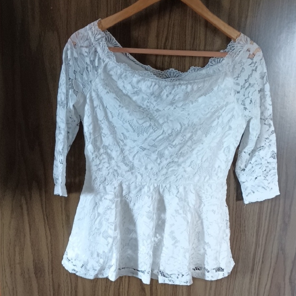 White Lace Women's Top